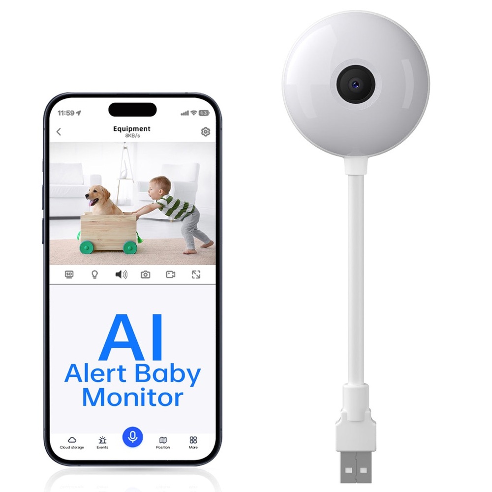 Lollipop shape WiFi baby monitor/pet smart camera